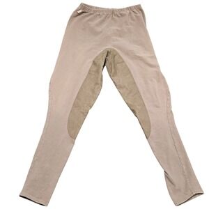 Pony Equestrian Riding Breeches 4X Tan Knee Patch Stretch Pull On Workwear